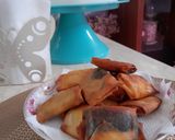 Foto langkah ke 6 dari resep Lumpia mini isi pisang, coklat dan keju renyah dan lumer.