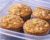 A picture of step 4 of Mango Macadamia Muffins.