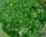 A picture of step 4 of Mrenda (traditional vegetables).
