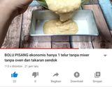 Foto langkah ke 6 dari resep Bolu pisang 1 telur tanpa oven tanpa mixer.