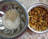 A picture of step 1 of Navaratna Dal and Lentil Masala Idli.