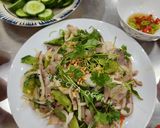 Hình bước làm 6 của món Dạ dày, tai heo bóp chua