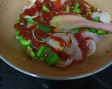 A picture of step 8 of Chilli Mushroom.