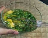 A picture of step 1 of Palak bread omelete.