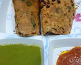 मेथी का पराठा हरी चटनी और लहसुन की चटनी रेसिपी चरण 5 फोटो