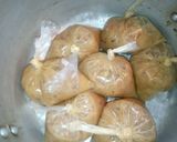A picture of step 3 of Potatoes moi-moi and coleslow.