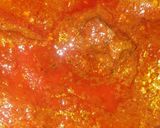 A picture of step 2 of Miyan taushe (groundnut soup).