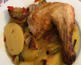 Foto del paso 6 de la receta: Pollo al horno con manzana - verduras y patatas