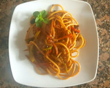 Foto del paso 5 de la receta: Bucattini con hongos y tomates secos, salteado c/vegetales