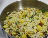 A picture of step 2 of Kanda poha (Bombay style).