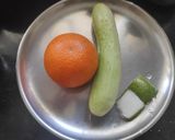 A picture of step 1 of Cucumber Orange Cooler.