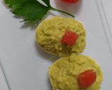 A picture of step 4 of Deviled Eggs with Manchego Cheese Spread and Avocado.
