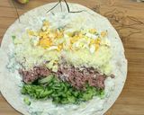 A picture of step 3 of Tuna Egg Tortillas – a quick and delicious snack. 3 Portionen!.
