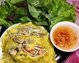 Hình bước làm 4 của món Bánh Xèo