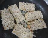 A picture of step 5 of Chicken chilli cheese bread.