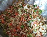 A picture of step 1 of Veg pakodas/bhajiyas.