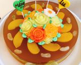 Hình bước làm 6 của món Rau câu đào 8/3