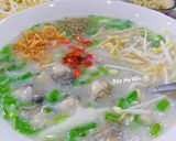Hình bước làm 4 của món Cháo Hàu Nấu Nấm