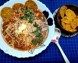 A picture of step 3 of Mexican Vegetable Soup with Nachos.