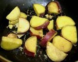 A picture of step 4 of Persimmon and Sweet Potato Salad Spiced with Wasabi.