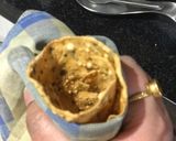A picture of step 2 of Chatpata Stuffed Masala Papad Cones.