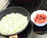 Lecsós virslis spagetti recept fázis 1 fotója