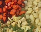 A picture of step 5 of Veg kolhapuri.