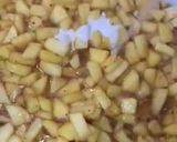 A picture of step 3 of Apple pie with flaky butter crust served with vanilla ice cream.