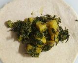 A picture of step 3 of Maithi Aoloo stuffed Paratha.