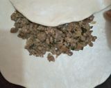 A picture of step 7 of Kheema chapati(minced meat chapati recipe).
