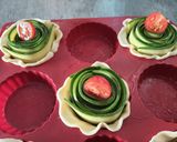 Une image de l'étape 4 de Tartelettes cœur de courgettes.