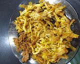 Foto langkah ke 3 dari resep Bubur Ayam Vegetarian.