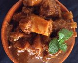 A picture of step 12 of Odia style mutton curry.