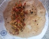 A picture of step 3 of Jhatpat roti roll.