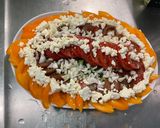 Une image de l'étape 11 de Salade de tomates tricolores aux oignons nouveaux et fromage frais.