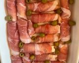Feta-val töltött, bacon-be csavart csirkemell recept fázis 2 fotója