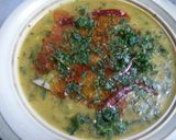 A picture of step 7 of Dal palak.