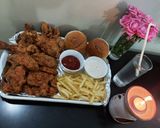 A picture of step 3 of Chicken al baik from saudi Arabia.