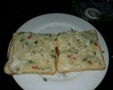 A picture of step 4 of Aaloo toast.