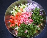 A picture of step 3 of Sprouts chana basket chat.