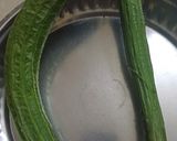 A picture of step 1 of Turai subji (dry).