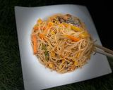 A picture of step 7 of Stir fry spaghetti.