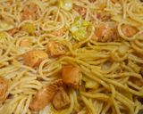 A picture of step 6 of Chicken Spaghetti 😍.