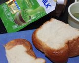 Foto langkah ke 3 dari resep Roti panggang teflon olesan susu matcha.