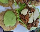 Foto del paso 8 de la receta: Arepas🥯de plátano🫓macho maduro🍌rellenas🥑de pollo🍗bbq🍅y queso🥯🍯🧀