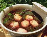 Hình bước làm 3 của món Canh rau dền nấu mọc