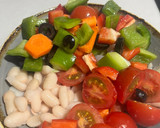 Foto del paso 3 de la receta: Ensalada de alubias, bacalao y verduras