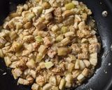 A picture of step 1 of Eggplant pasta.