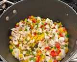 A picture of step 2 of Creamy Chicken Cacciatore Soup.