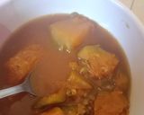 Foto langkah ke 3 dari resep Bubur labu kuning dan kacang ijo.